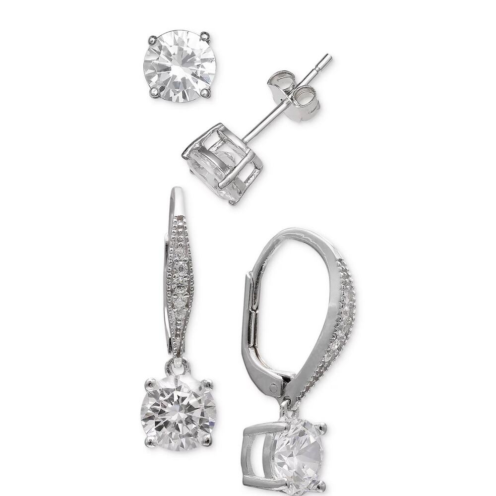 Giani Bernini Cubic Zirconia Earrings in Sterling Silver